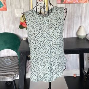 Loft pattern sleeveless top Sz Petite Small